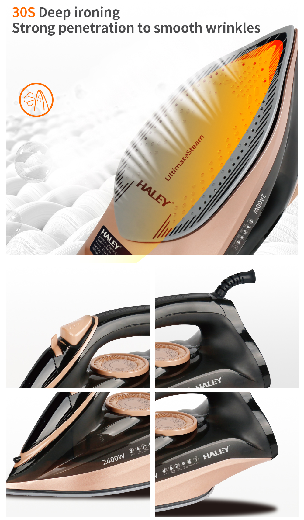 HALEY Motion Sensor Steam Iron 2400W
