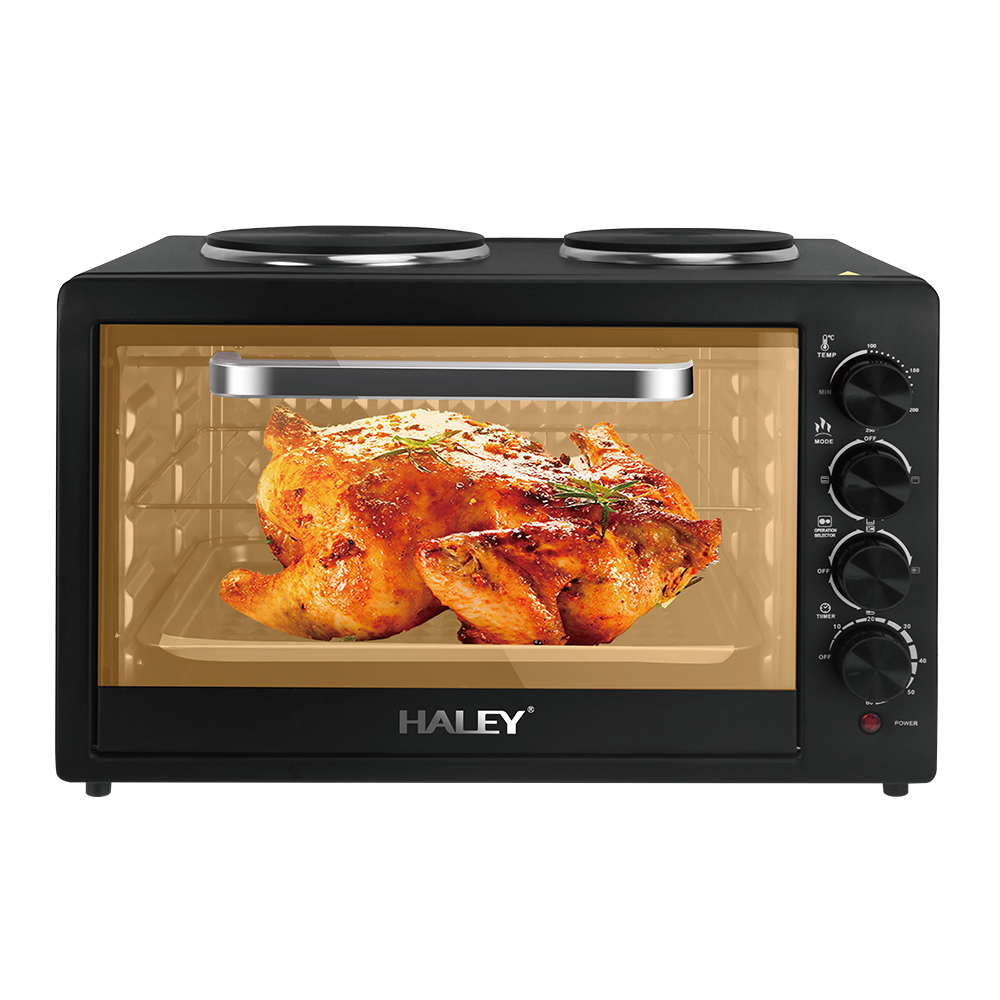 HALEY 48L Electric Oven with Dual Burners