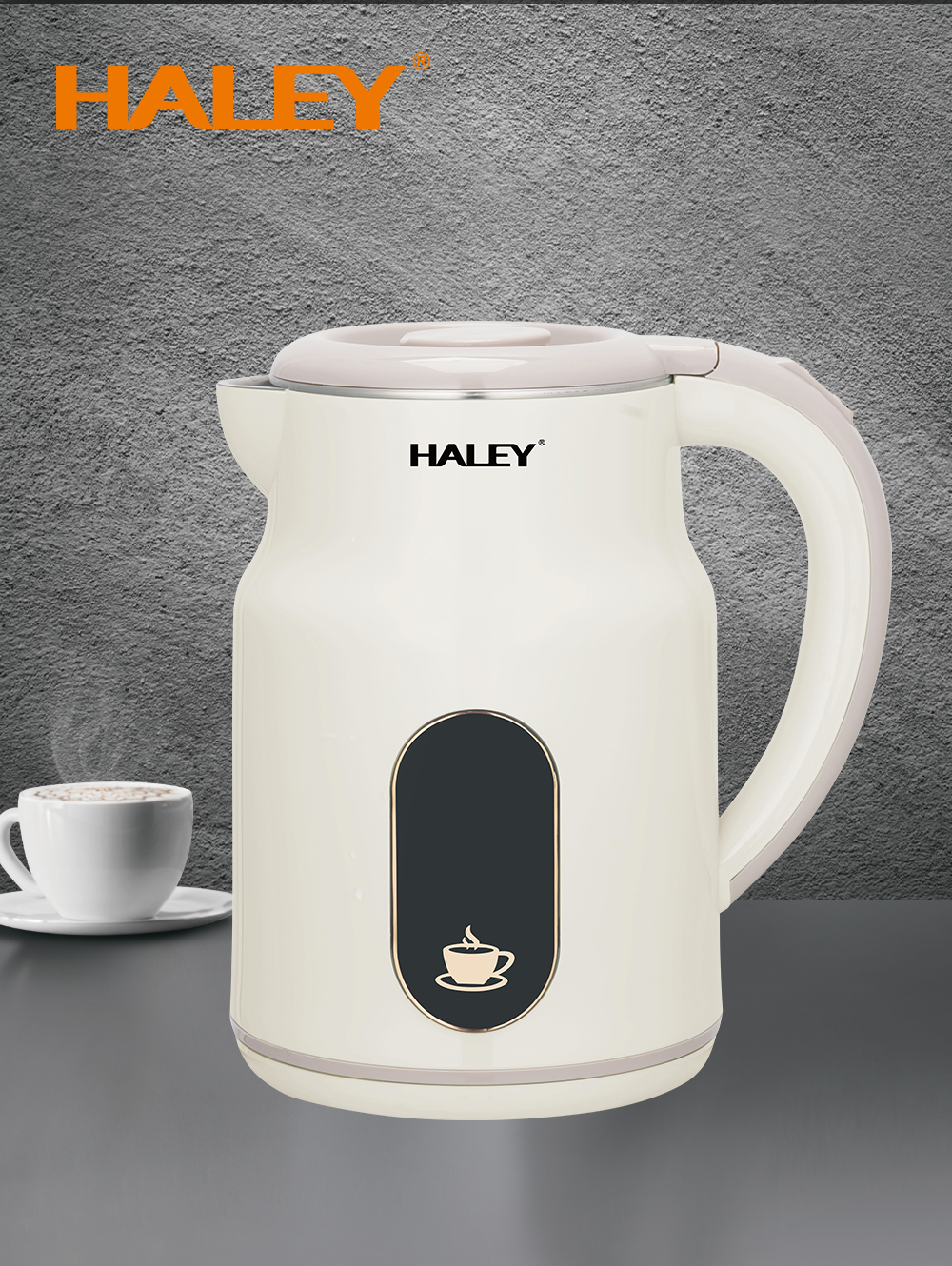 HALEY 2.5L Double-Wall Stainless Steel Electric Kettle