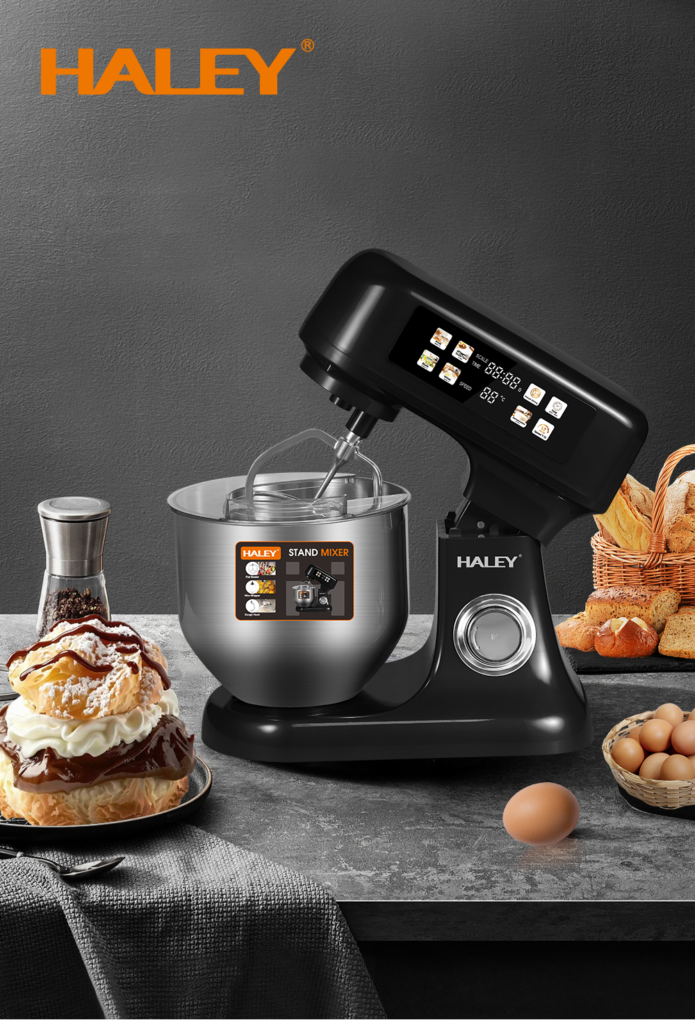 HALEY 10L Smart Stand Mixer with Touch Screen