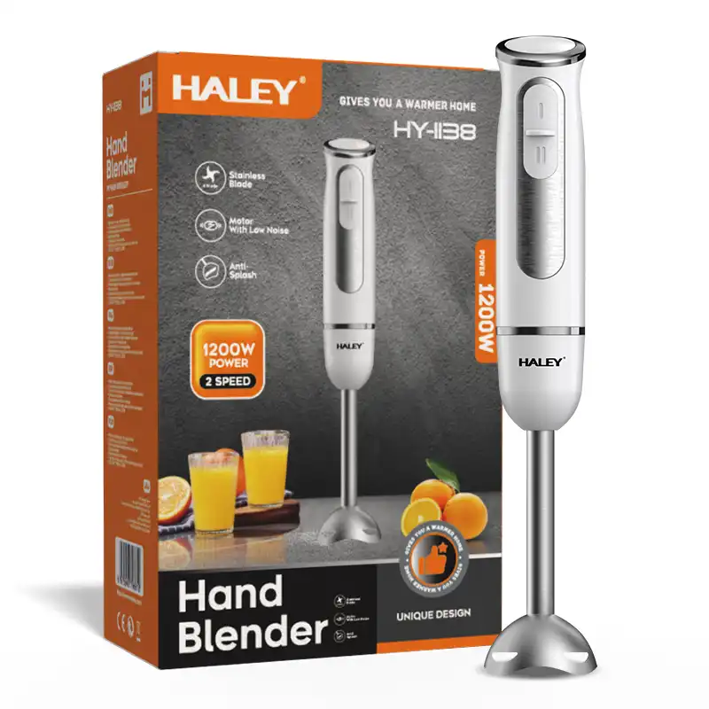 HALEY 1200W Hand Blender with Stainless Steel 4-Blade System1