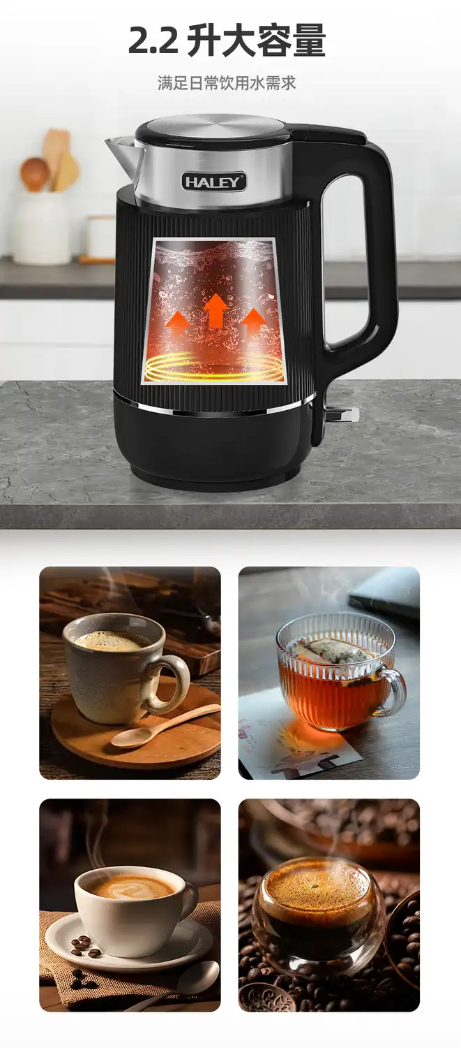 HALEY 2.2L Stainless Steel Electric Kettle