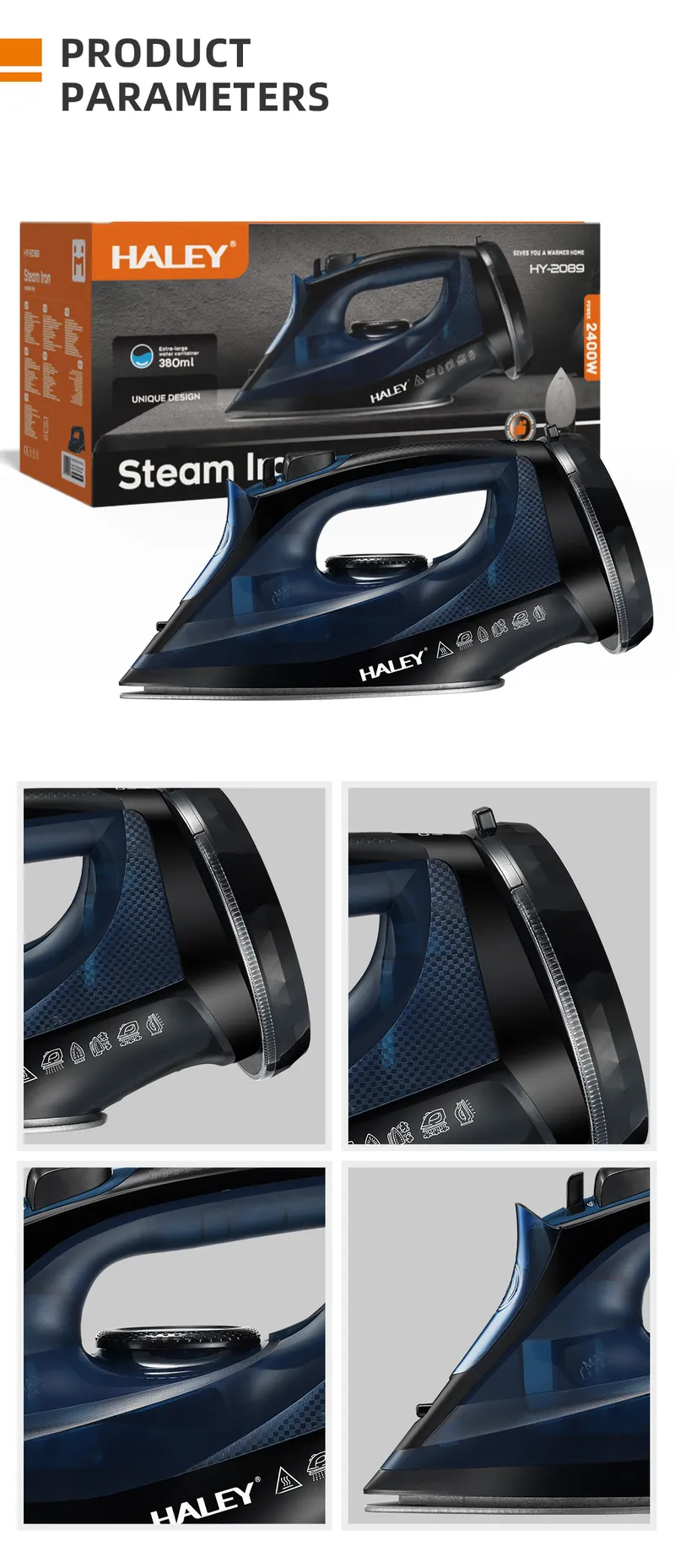 HALEY 2400W Powerful Steam Iron