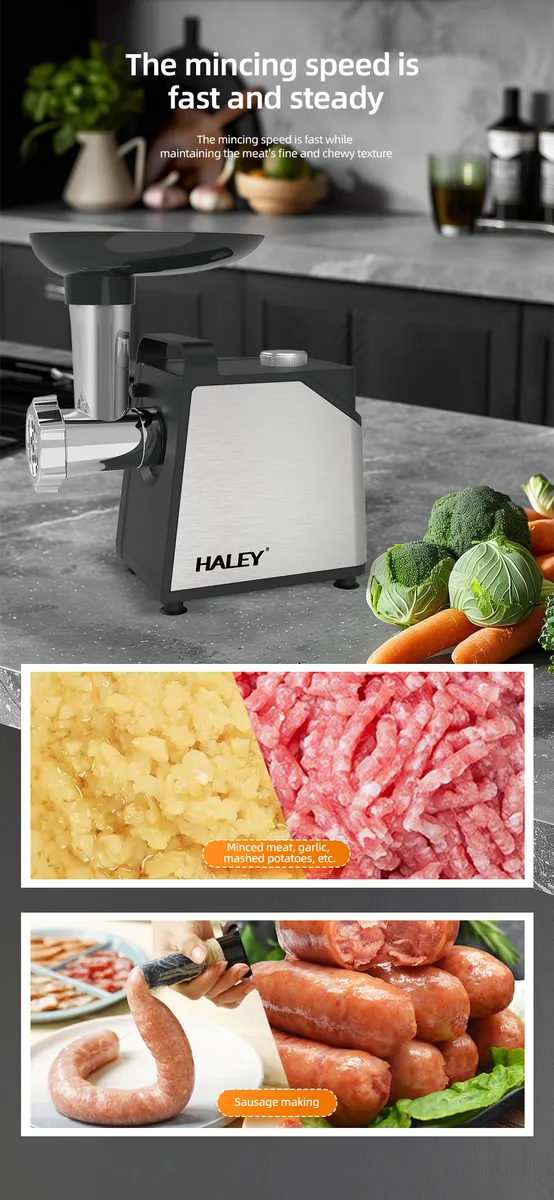 HALEY 3000W Heavy Duty Electric Meat Grinder