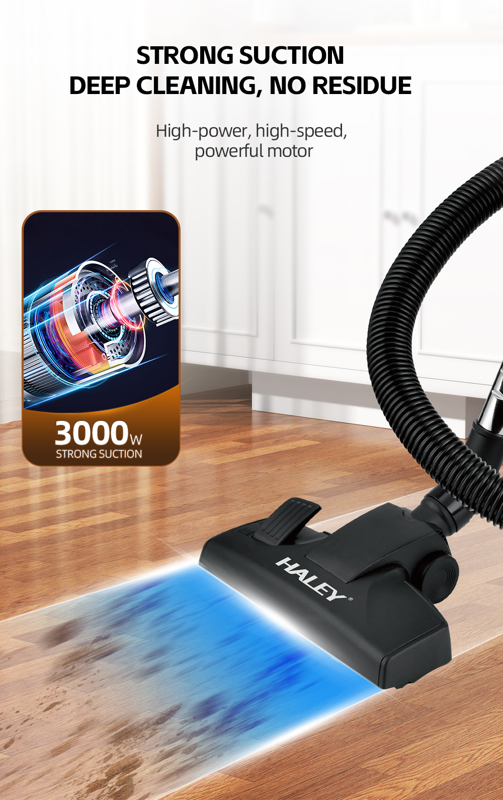HALEY 3000W Multi-Cyclone Vacuum Cleaner