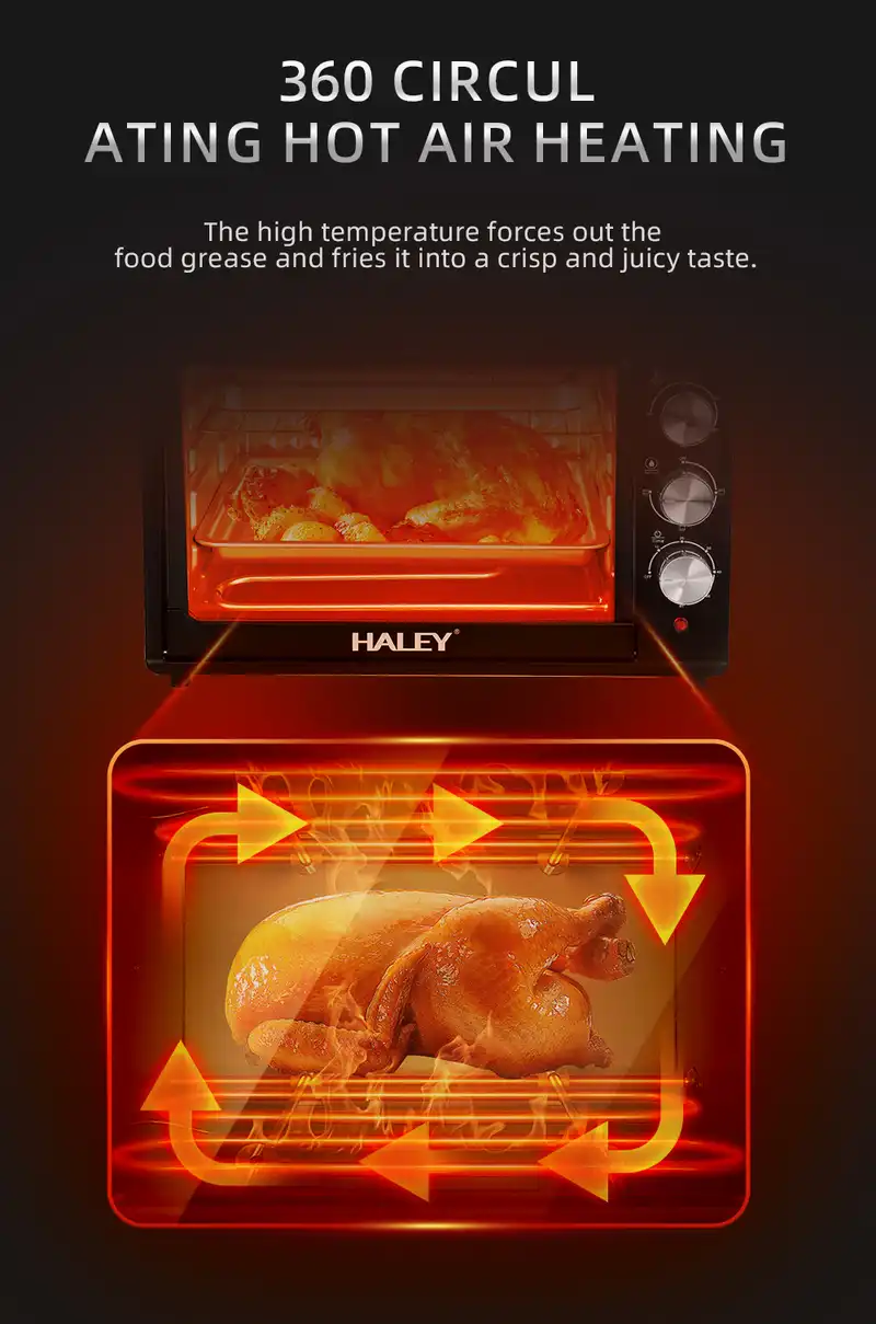HALEY 48L Electric Oven with Adjustable Temperature Control