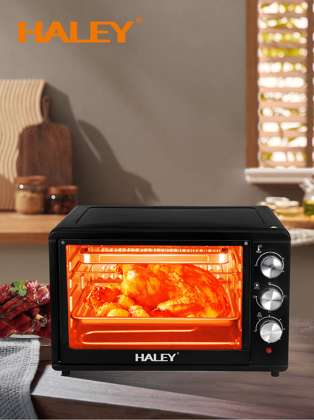 HALEY 48L Electric Oven with Adjustable Temperature Control