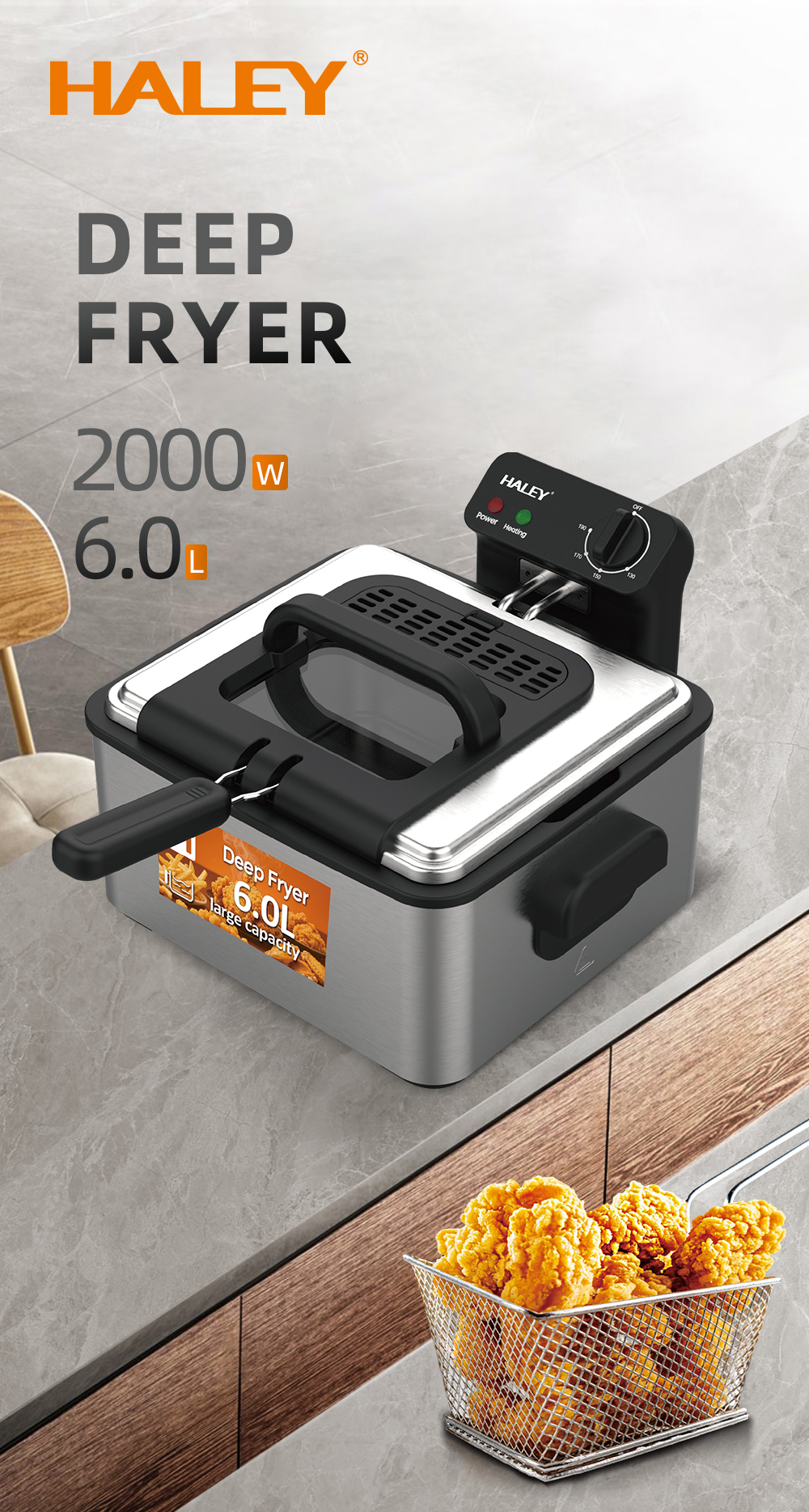 HALEY 6L Professional Deep Fryer