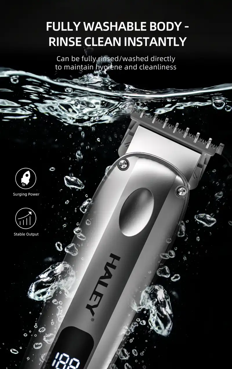 HALEY Professional Hair Clipper with 1300mAh Lithium Battery