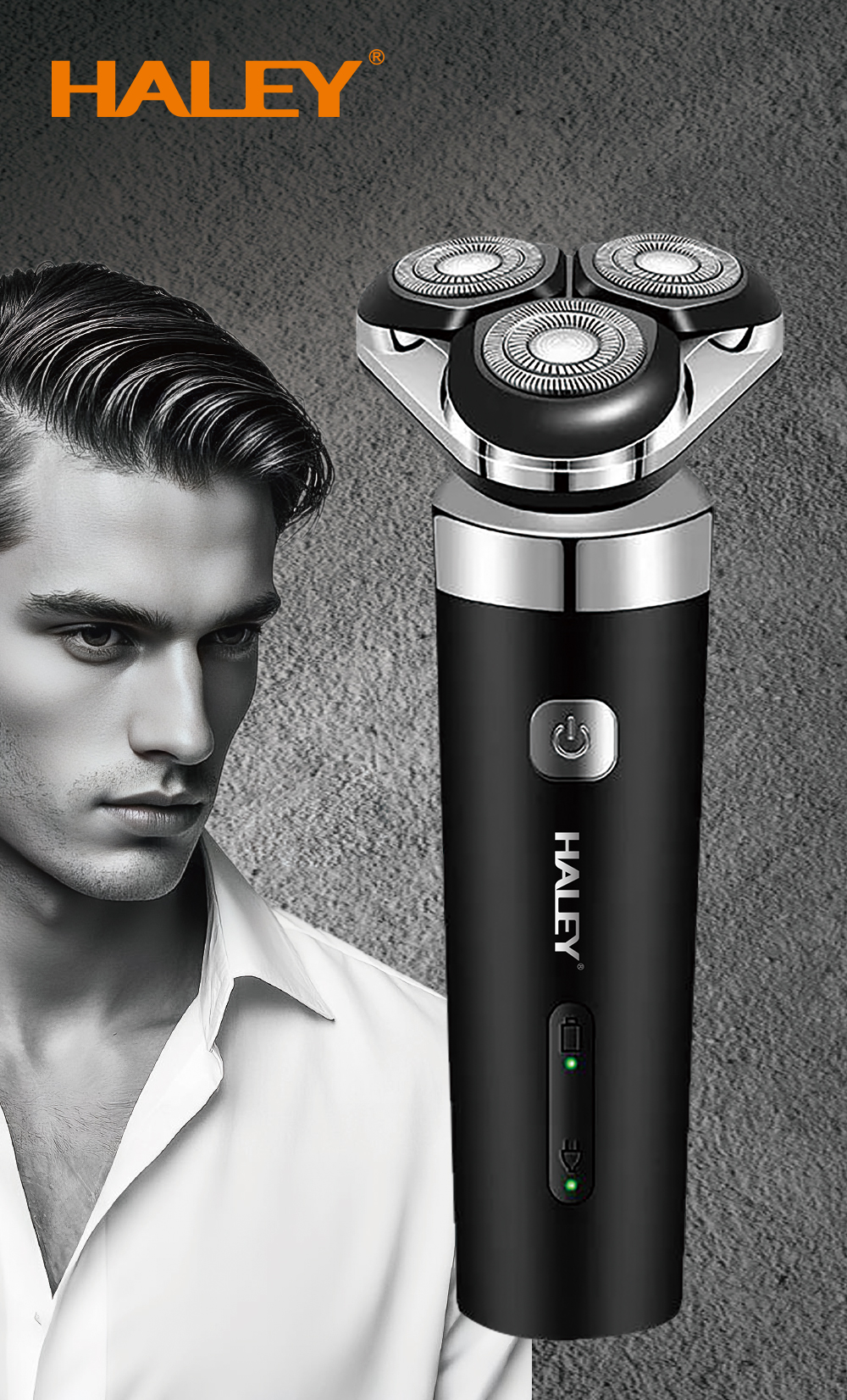 HALEY USB Rechargeable 3-Blade Electric Shaver