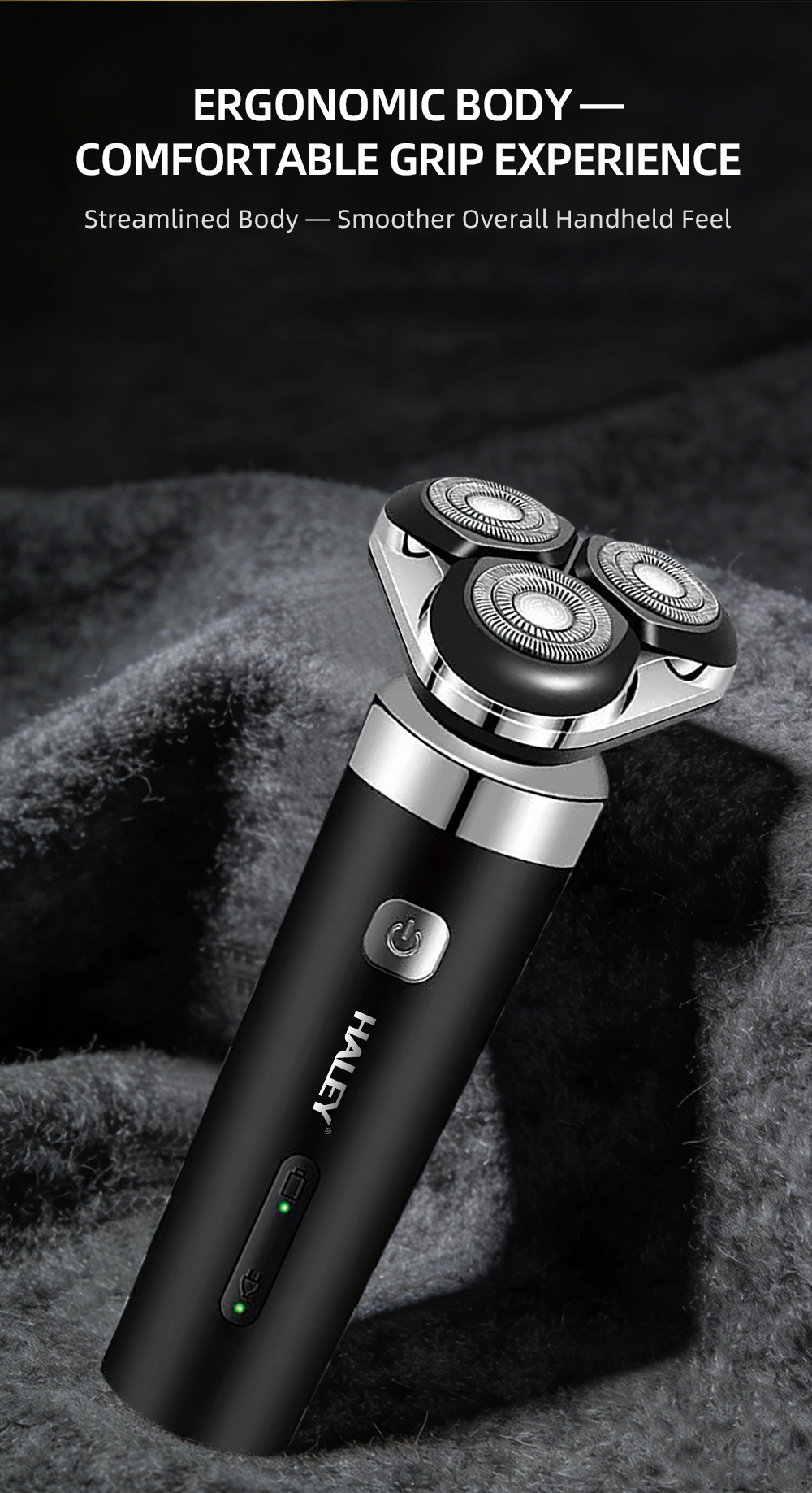 HALEY USB Rechargeable 3-Blade Electric Shaver