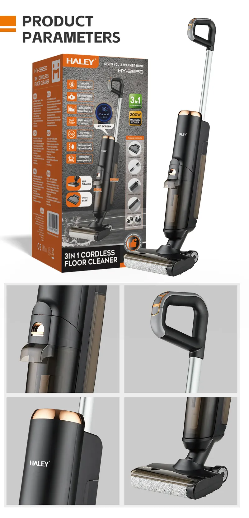 Haley Lightweight Cordless Wet Dry Vacuum Cleaner
