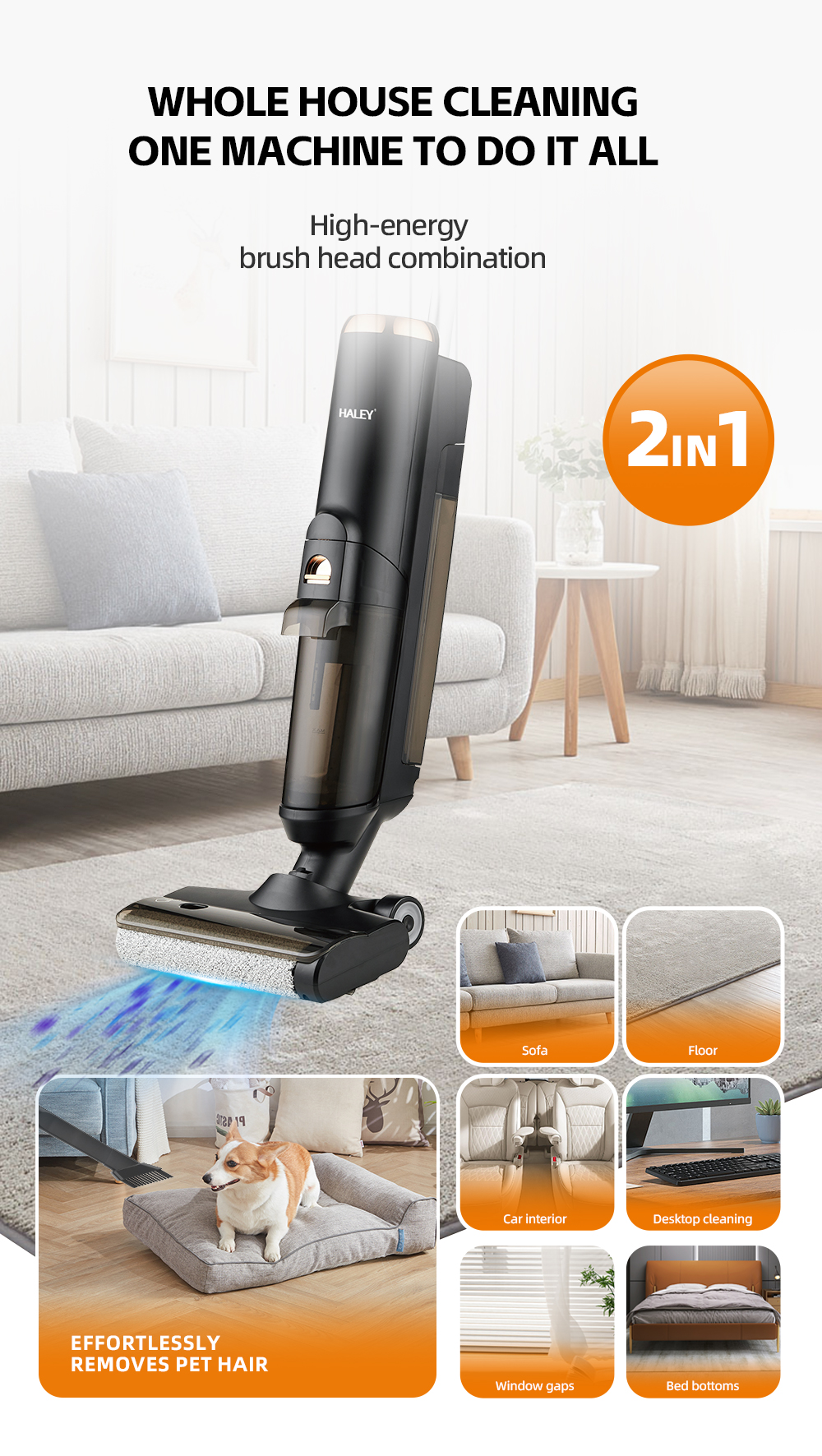 Haley Lightweight Cordless Wet Dry Vacuum Cleaner