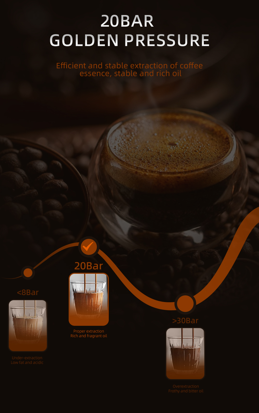 HALEY 20Bar Espresso Coffee Machine