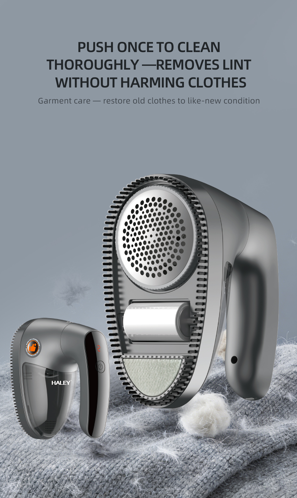 HALEY Rechargeable Lint Remover
