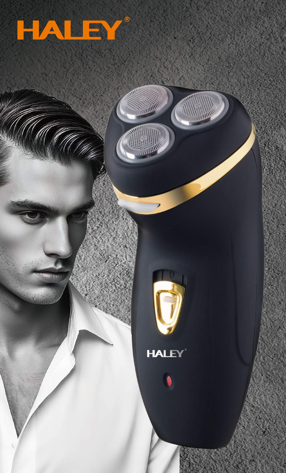 HALEY Rechargeable Triple-Blade Electric Shaver 